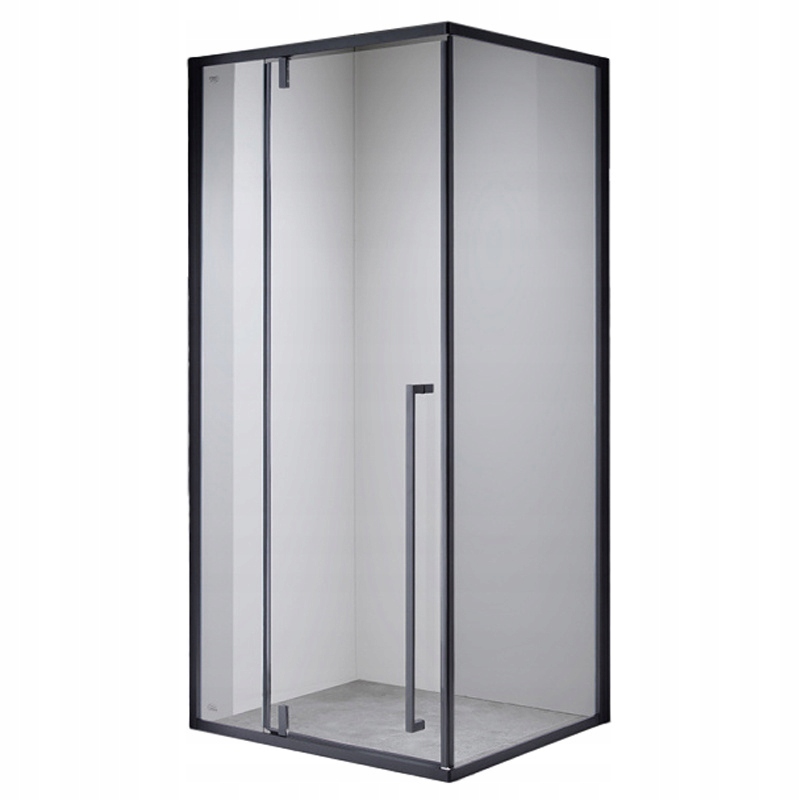 Sprchovací kút Hydrosan BS12A čierny sprchovací kút s krídlovými dverami 100 x 80 cm